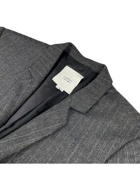 Adam Lippes Men's Wool Blend Slim Fit Blazer Gray Herringbone • USA • 42L US